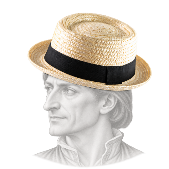 Bleached Straw Porkpie worn by a Renaissance Man