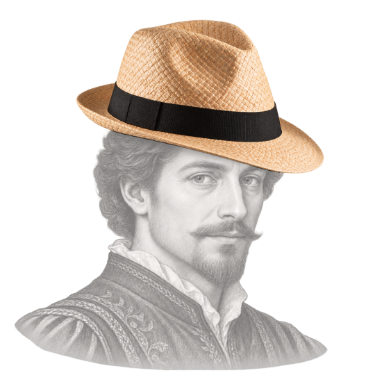 Raffia Fedora worn by a Renaissance Man