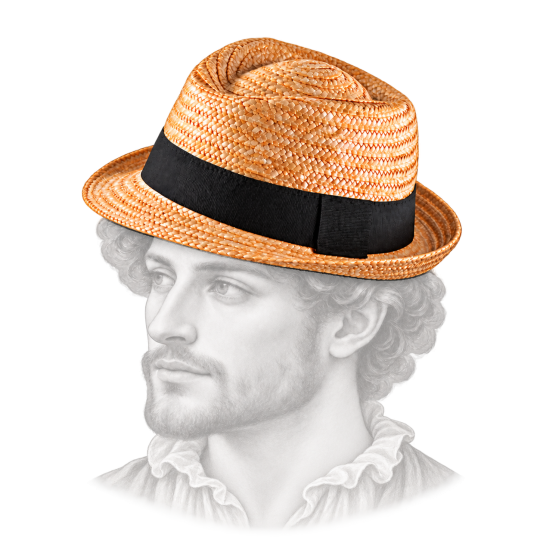Straw Trilby worn by a Renaissance Man