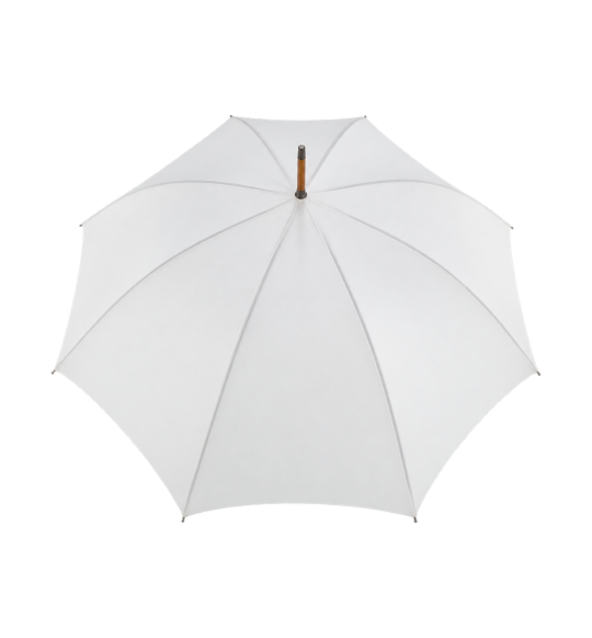 Fox Umbrellas GT1 White Umbrella – wooden handle – main view