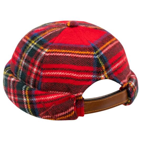 Red tartan Miki worn by a Renaissance woman