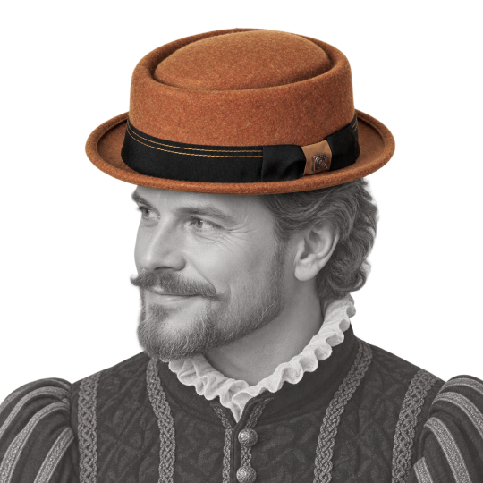 Quintin Camel Pork Pie Hat Dasmarca – Pencil Sketch Portrait, Renaissance Character